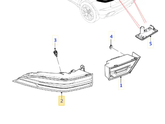Lanterna Direita Externa Jaguar E-Pace - J9C33170 - ORIGINAL