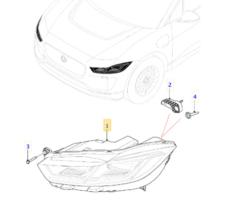 Farol Direito Jaguar I-Pace - T4K19698 - ORIGINAL