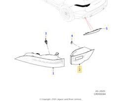 Lanterna Direita Interna Jaguar F-Pace - T4A44678 - ORIGINAL