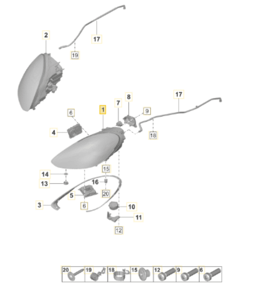 Farol Porsche Panamera 971-2 Original - 971941044P - DIREITO - Imagem 2
