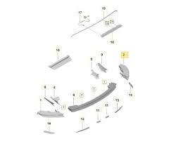 Lanterna Traseira Lateral Porsche Taycan Original - 9J1945092G - DIREITA